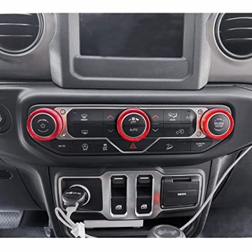 Aluminum Knobs Ring Covers for 2018-2025 Jeep Wrangler Gladiator