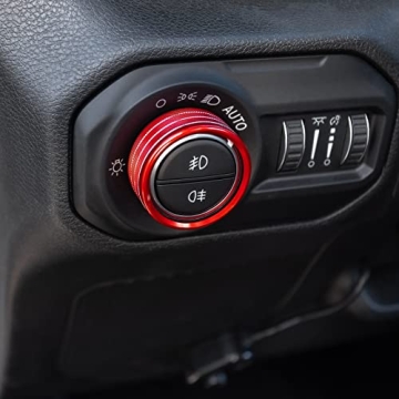 Aluminum Knobs Ring Covers for 2018-2025 Jeep Wrangler Gladiator