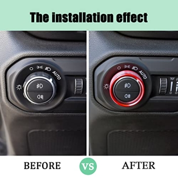 Aluminum Knobs Ring Covers for 2018-2025 Jeep Wrangler Gladiator