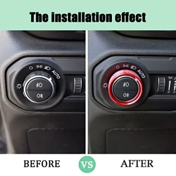 Aluminum Knobs Ring Covers for 2018-2025 Jeep Wrangler Gladiator