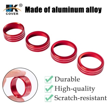 Aluminum Knobs Ring Covers for 2018-2025 Jeep Wrangler Gladiator