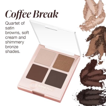 Mineral Fusion Vegan Eyeshadow Palette Coffee Break 0.25Oz