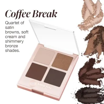 Mineral Fusion Vegan Eyeshadow Palette Coffee Break 0.25Oz