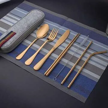 WeTest Portable Travel Utensils Set for Eco-Friendly Dining