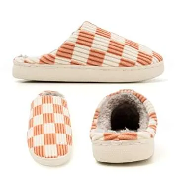 Guyarns House Slippers for Women,Fuzzy Mens Slippers,Casual House Shoes Memory Foam Womens Slippers ...