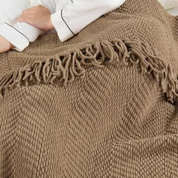 Soft Brown Throw Blanket for Cozy Home Decor