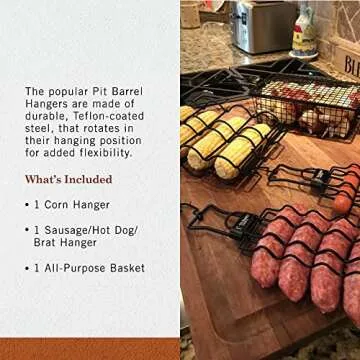 Pit Barrel Cooker 3-Pack Smoker Hangers for Effortless Grilling