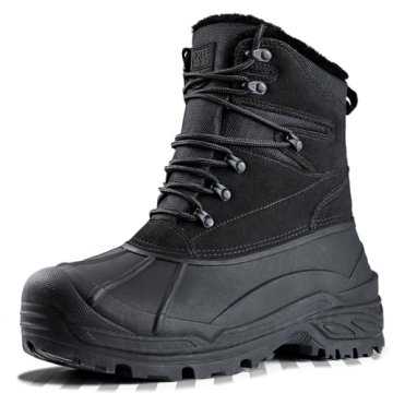FREE SOLDIER Mens Snow Winter Boots: Warm & Waterproof for All Winter Adventures