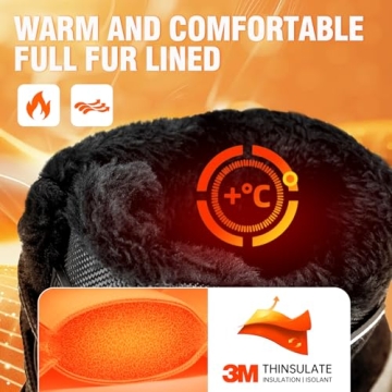 FREE SOLDIER Mens Snow Winter Boots for Warm Winter Wear