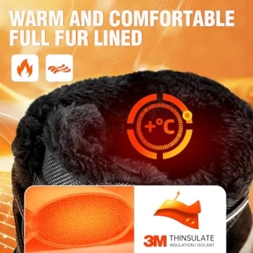 FREE SOLDIER Mens Snow Winter Boots for Warm Winter Wear