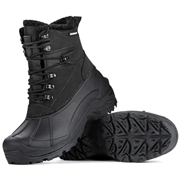 FREE SOLDIER Mens Snow Winter Boots for Warm Winter Wear