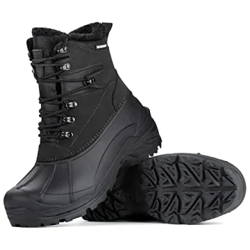 FREE SOLDIER Mens Snow Winter Boots for Warm Winter Wear