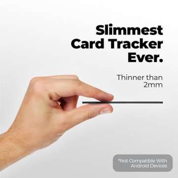 KeySmart SmartCard Wallet Tracker Card, Compatible with Apple Find My App, Rechargeable Thin GPS Ite...