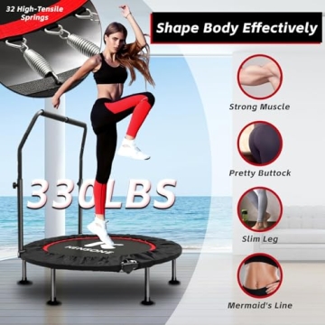 KENSONE 40" Mini Trampoline for Kids & Adults Fitness