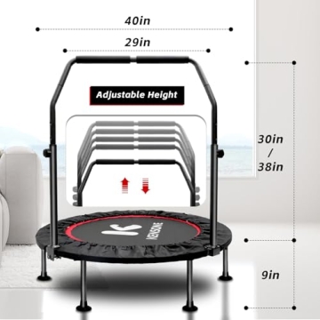 KENSONE 40" Mini Trampoline for Kids & Adults Fitness