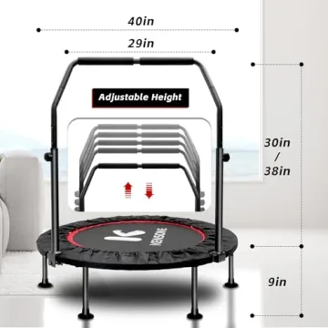 KENSONE 40" Mini Trampoline for Kids & Adults Fitness