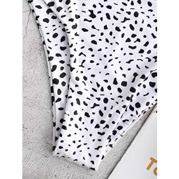 ZAFUL Women's High Waisted Bikini Scoop Neck Swimsuit