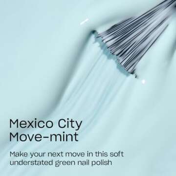OPI Nail Lacquer Mexico City Move-mint | Opaque Soft Green Crème Chip Resistant Nail Polish | Mexico City Collection
