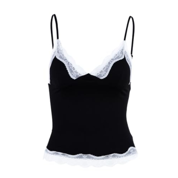 Stylish Women’s Crop Cami Tops with Lace Trim