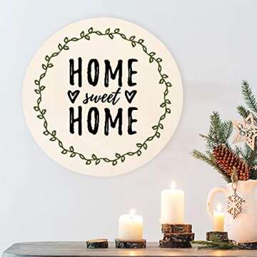 Caydo 10 Unfinished Wood Circles for Crafting and Decor