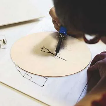 Caydo 10 Unfinished Wood Circles for Crafting and Decor