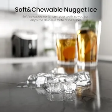 Portable AGLUCKY Nugget Ice Maker for Home and Office
