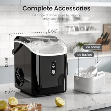 Portable AGLUCKY Nugget Ice Maker for Home and Office