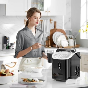 Portable AGLUCKY Nugget Ice Maker for Home and Office