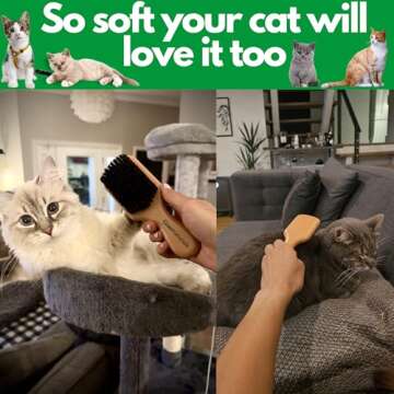 GranNaturals Soft Boar Bristle Slick Back Hair Brush - Hairbrush for Smoothing, Fades, Beards, 360 Waves to Style, Polish, & Lay Down Hair to Create a Sleek Ponytail Bun Hairstyle for Women & Men