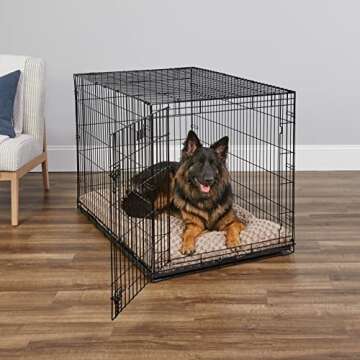 MidWest Homes for Pets Newly Enhanced Single Door iCrate Dog Crate, Includes Leak-Proof Pan, Floor Protecting Feet, Divider Panel & New Patented Features