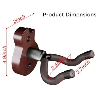 DIDA Guitar Wall Mount with 5 Picks - Stylish and Durable Hanger