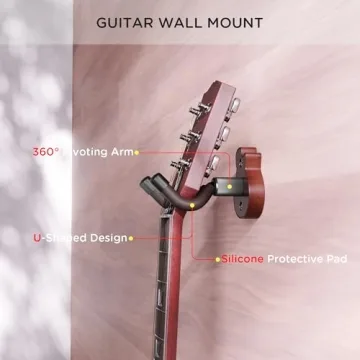 DIDA Guitar Wall Mount with 5 Picks - Stylish and Durable Hanger