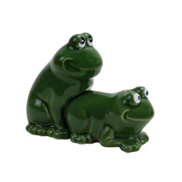BigMouth Inc Froggy Style Salt and Pepper Shakers - Funny Ceramic Shaker Set for Kitchen Decor and G...