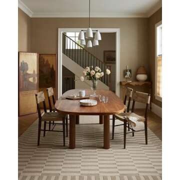 Loloi Chris Loves Julia Bradley Collection, Ivory & Beige, 2'-6" x 9'-9" Runner Rug – Classic Stri...
