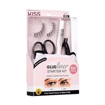 KISS GLUEliner Lash Kit for Easy False Eyelash Application