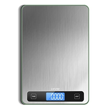 LEVIN 33lb Digital Kitchen Food Scale with LCD Display