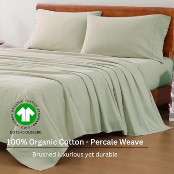 LANE LINEN Queen Size Organic Cotton Sheets for Comfort