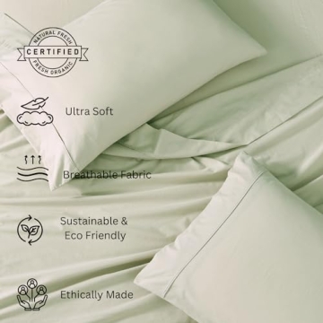 LANE LINEN Queen Size Organic Cotton Sheets for Comfort