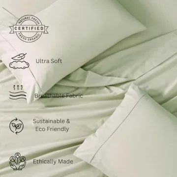 LANE LINEN Queen Size Organic Cotton Sheets for Comfort