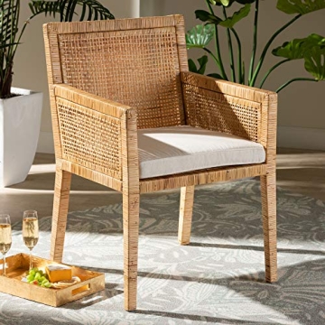 Baxton Studio Karis Natural Rattan Chairs for Chic Decor