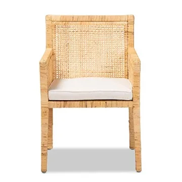 Baxton Studio Karis Natural Rattan Chairs for Chic Decor