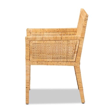 Baxton Studio Karis Natural Rattan Chairs for Chic Decor