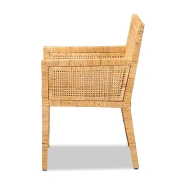 Baxton Studio Karis Natural Rattan Chairs for Chic Decor