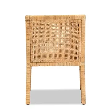 Baxton Studio Karis Natural Rattan Chairs for Chic Decor