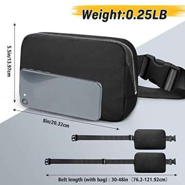 Crossbody Fanny Pack for Women Men:Small Runners Belt Bag with Adjustable Strap - Fashion Water Resi...