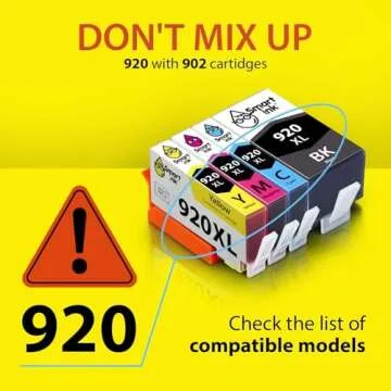 Smart Ink Compatible Ink Cartridge Replacement for HP 920 XL 920XL (2 Black, 2 Cyan, 2 Magenta, 2 Ye...