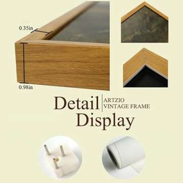 ARTZIO Vintage Framed Wall Art, Classic Landscape Canvas Print, Farmhouse Decorative Painting, Home Decor, Living Room Wall Painting, 8x10in Ready to Hang