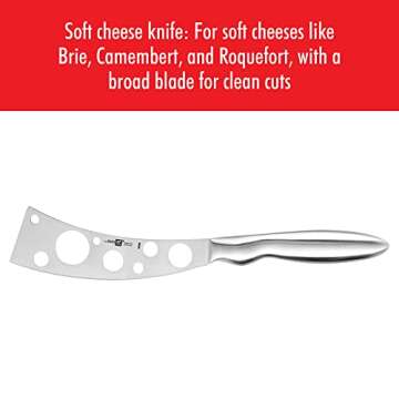 ZWILLING Collection 3-pc Cheese Knife Set for Charcuterie Board, Gift Set, Stainless Steel