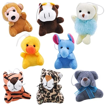 JOYIN 24 Pack Mini Animal Plush Toy Assortment for Kids