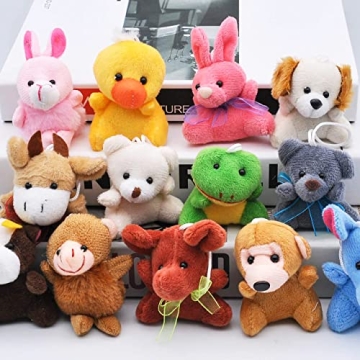 JOYIN 24 Pack Mini Animal Plush Toy Assortment for Kids